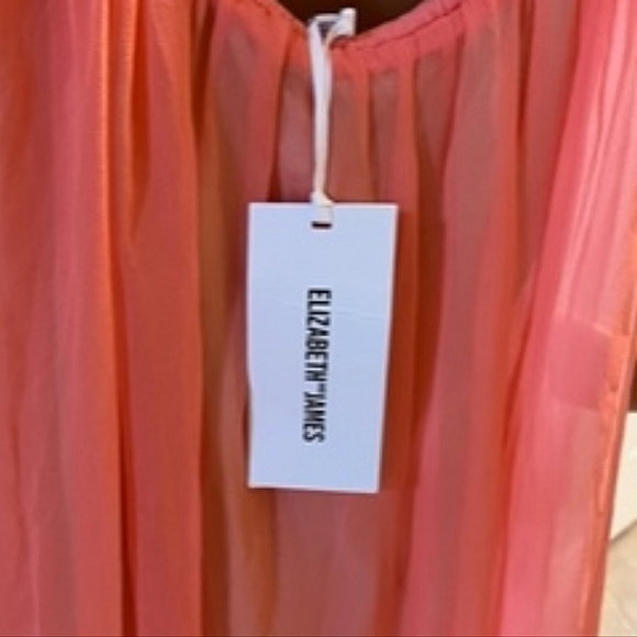 Elizabeth and James Sexy Coral Silk Spaghetti Strap Dress  Size M     NWT - Picture 12 of 13